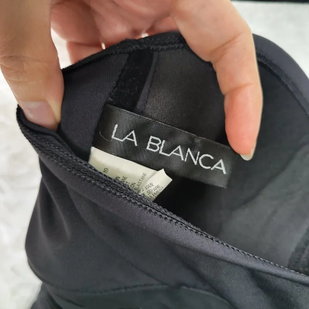 La Blanca Black Halter One Piece Swimsuit - Size 4